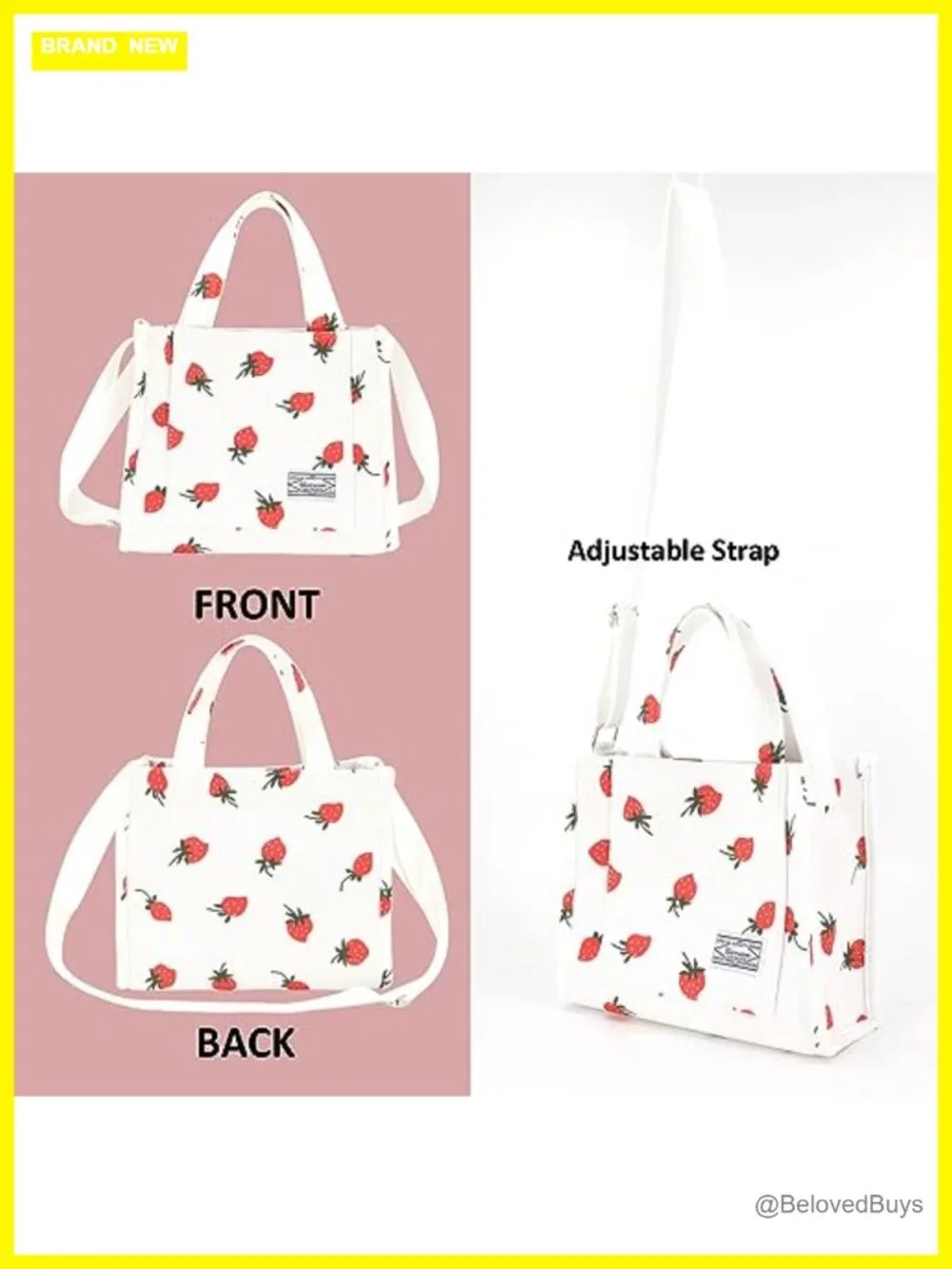 Corduroy Tote Bag with Compartments for Work Travel College